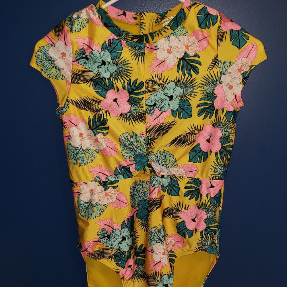 Bathing Suit, XL (14/16), Art Class, Tropical